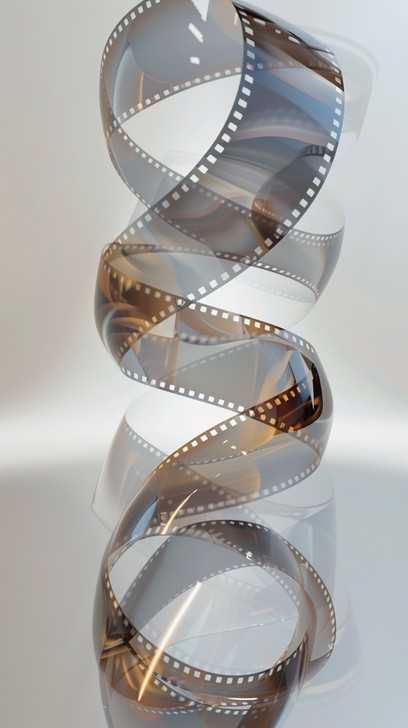 spiral strip of film